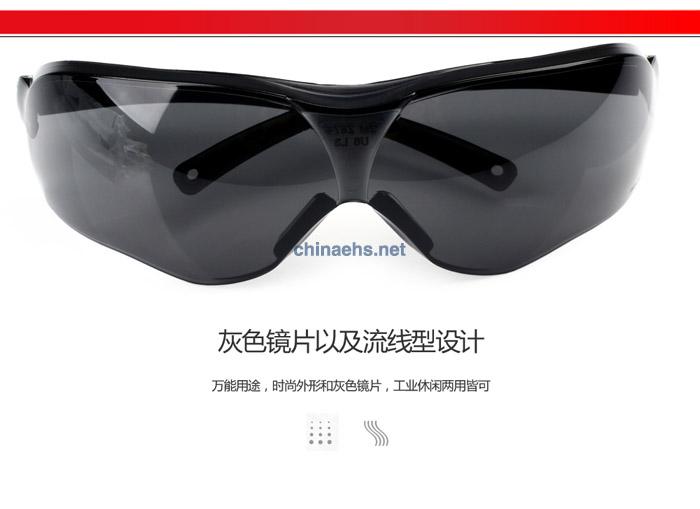 3M 10435 中國款流線型防護(hù)眼鏡（灰色鏡片，防霧）